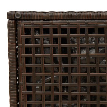 vidaXL Σκαμπό κήπου με μαξιλάρια 2 τεμ. Καφέ 40x40x43cm