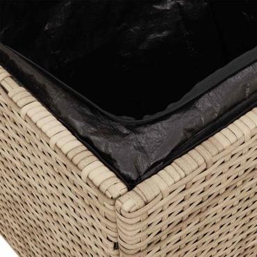 vidaXL Σκαμπό κήπου με μαξιλάρια 2 τεμ. Μπεζ 40x40x43cm