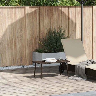 vidaXL Κήπος Τραπέζι καφέ ορθογώνιο καφέ 80x40x37cm Poly Rattan 1 τεμ.