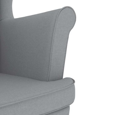vidaXL πολυθρόνα ανοιχτό γκρι 74x84x100cm ύφασμα