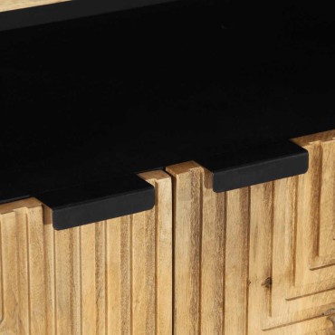 vidaXL Sideboard καφέ 60x33x75cm μασίφ ξύλο Mango