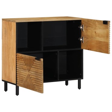 vidaXL Sideboard καφέ 80x33x75cm μασίφ ξύλο Mango