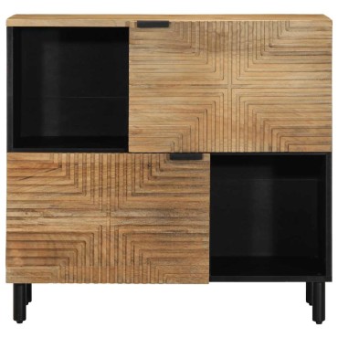 vidaXL Sideboard καφέ 80x33x75cm μασίφ ξύλο Mango