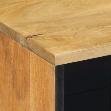 vidaXL Sideboard καφέ 80x33x75cm μασίφ ξύλο Mango