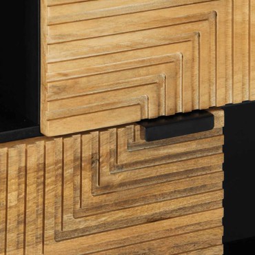 vidaXL Sideboard καφέ 80x33x75cm μασίφ ξύλο Mango