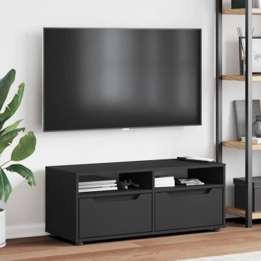 vidaXL ντουλάπι τηλεόρασης VISNES Μαύρο 100x40x38cm
