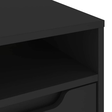 vidaXL ντουλάπι τηλεόρασης VISNES Μαύρο 100x40x38cm