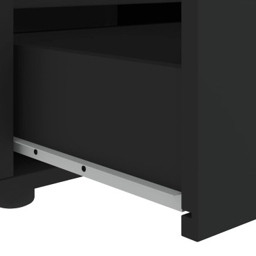 vidaXL ντουλάπι τηλεόρασης VISNES Μαύρο 100x40x38cm