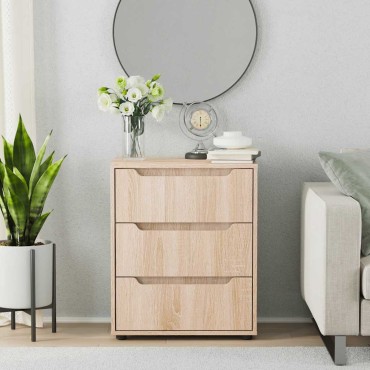 vidaXL Sideboard VISNES Δρυς Sonoma 60x40x73cm Ξύλο μηχανής