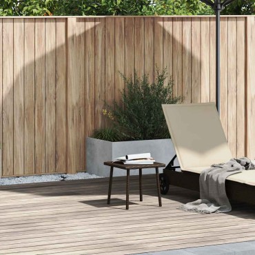 vidaXL Κήπος Τραπέζι καφέ ορθογώνιο καφέ 40x40x37cm Poly Rattan 1 τεμ.