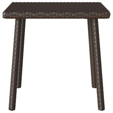 vidaXL Κήπος Τραπέζι καφέ ορθογώνιο καφέ 40x40x37cm Poly Rattan 1 τεμ.