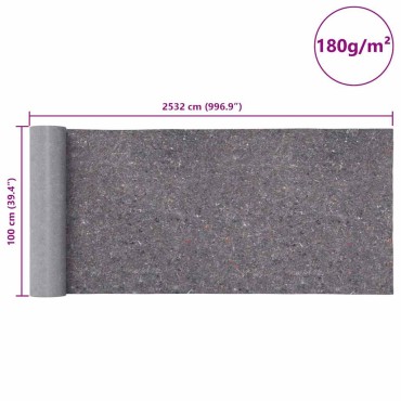vidaXL Αντιολισθητικό μαλλί ζωγράφου 2532 cm 180 g/m² Γκρι
