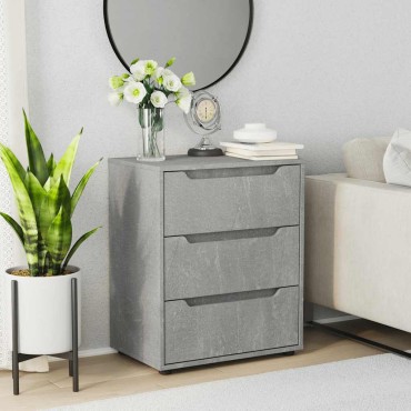vidaXL Μπουφές VISNES Μπετόν Γκρι 60x40x73cm Επεξεργασμένο ξύλο 1 τεμ.