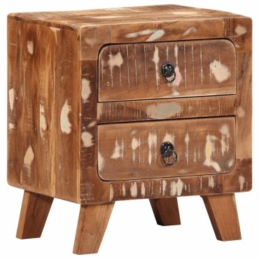 vidaXL Κομοδίνο 2 τεμ. 40x32x46cm Στερεό ξύλο ανακυκλωμένο