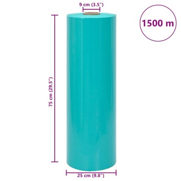 vidaXL Αγροτική ταινία τεντώματος πράσινη 25 μm 75 cm x 1500 m