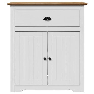 vidaXL Ντουλάπι διαδρόμου BODO Λευκό και καφέ 80x35x90cm