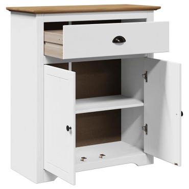 vidaXL Ντουλάπι διαδρόμου BODO Λευκό και καφέ 80x35x90cm