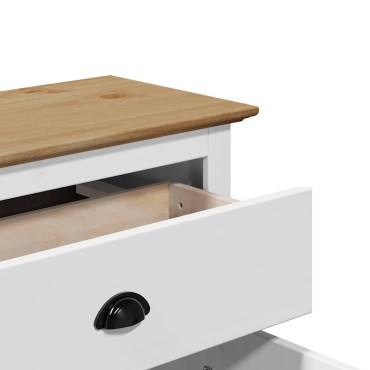 vidaXL Ντουλάπι διαδρόμου BODO Λευκό και καφέ 80x35x90cm