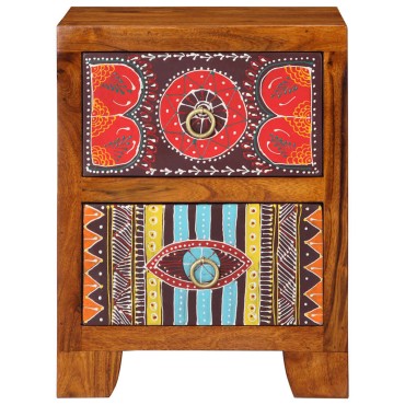 vidaXL Κομοδίνο 2 τεμ. 35x35x45cm μασίφ ξύλο ακακίας