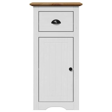 vidaXL Ντουλάπι μπάνιου BODO Λευκό και καφέ 44x30x90cm