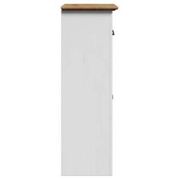 vidaXL Ντουλάπι μπάνιου BODO Λευκό και καφέ 44x30x90cm