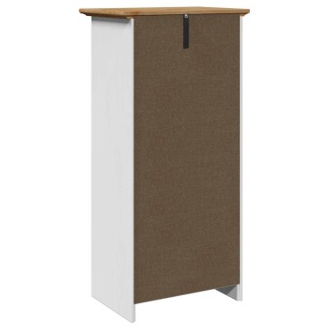 vidaXL Ντουλάπι μπάνιου BODO Λευκό και καφέ 44x30x90cm
