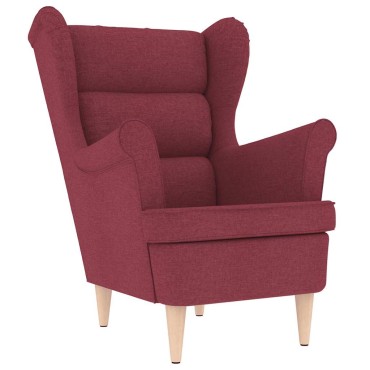 vidaXL πολυθρόνα Wine Red 74x84x100cm Ύφασμα
