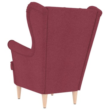 vidaXL πολυθρόνα Wine Red 74x84x100cm Ύφασμα