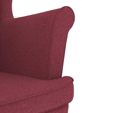 vidaXL πολυθρόνα Wine Red 74x84x100cm Ύφασμα