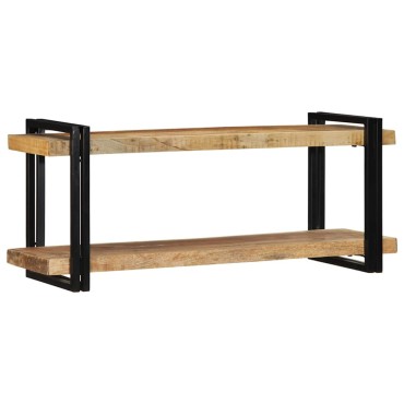 vidaXL Ράφι τοίχου 110x33x45cm Στερεό ακατέργαστο ξύλο Mango
