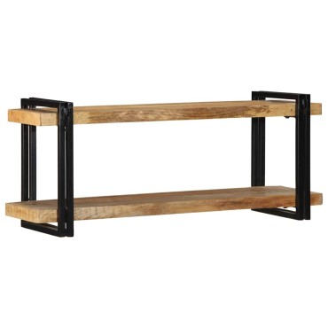 vidaXL Ράφι τοίχου 110x33x45cm Στερεό ακατέργαστο ξύλο Mango