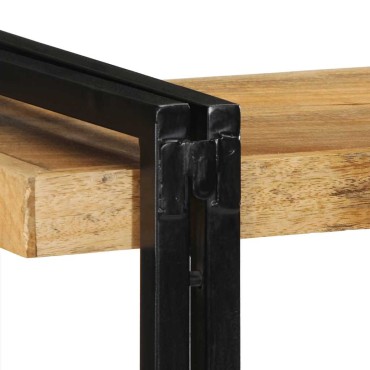 vidaXL Ράφι τοίχου 110x33x45cm Στερεό ακατέργαστο ξύλο Mango
