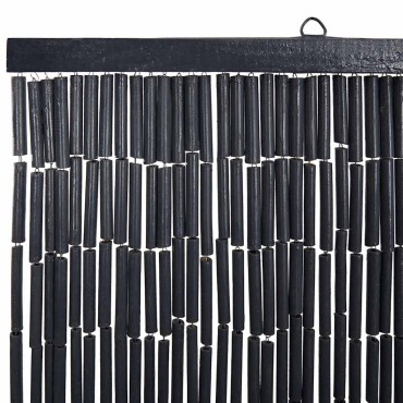 vidaXL Έντομο κουρτίνα πόρτας Σκούρο γκρι 90x220 cm Μπαμπού