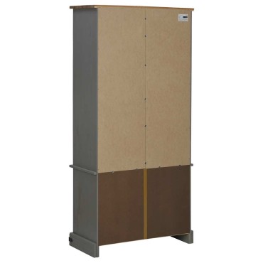vidaXL Ντουλάπι κρασιού HALDEN με ράφια Γκρι 80x40x170cm 1 τεμ.