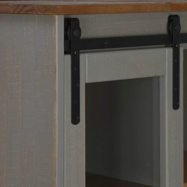vidaXL Ντουλάπι κρασιού HALDEN με ράφια Γκρι 80x40x170cm 1 τεμ.