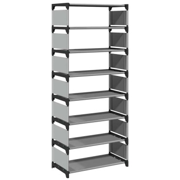 vidaXL Ράφι παπουτσιών 8-βαθμίδων γκρι 54x28x124cm μη υφασμένο ύφασμα