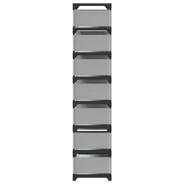 vidaXL Ράφι παπουτσιών 8-βαθμίδων γκρι 54x28x124cm μη υφασμένο ύφασμα