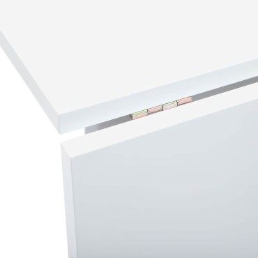 vidaXL Τραπεζαρία Λευκό μασίφ ξύλο καουτσούκ 90x90/45x75cm 1 τεμ.