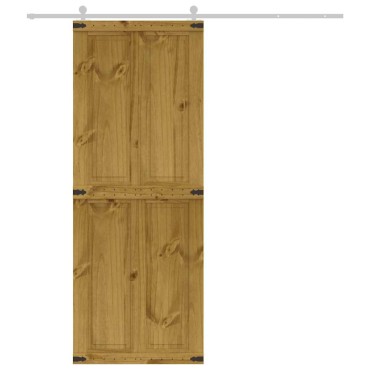 vidaXL Πόρτα αχυρώνα CORONA 80x210 cm μασίφ ξύλο πεύκο
