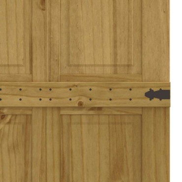 vidaXL Πόρτα αχυρώνα CORONA 80x210 cm μασίφ ξύλο πεύκο