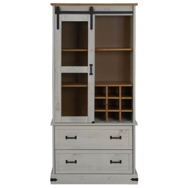 vidaXL Ντουλάπι κρασιού HALDEN με ράφια κρασιού 80x40x170cm 1 τεμ.