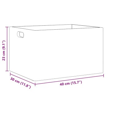vidaXL Ξύλινο κουτί με χειρολαβές Μαύρο 40x30x23 cm μασίφ ξύλο πεύκο