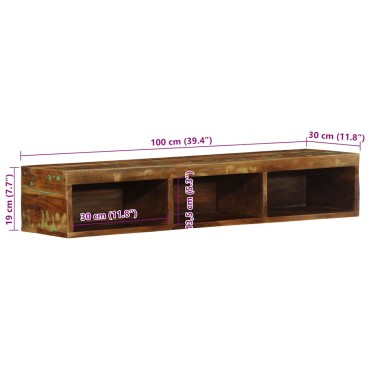 vidaXL Επίτοιχο ντουλάπι τηλεόρασης 100x30x19cm
