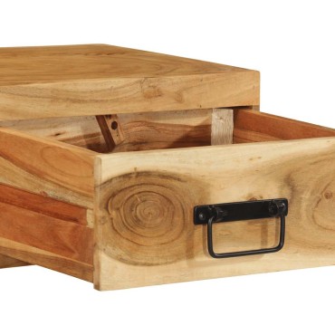 vidaXL Επίτοιχο ντουλάπι τηλεόρασης 80x30x19cm Μασίφ ξύλο ακακίας