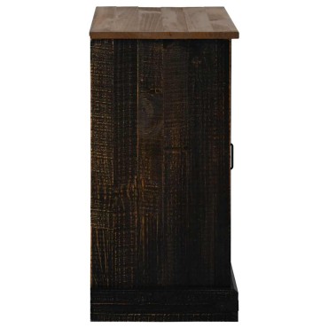 vidaXL Sideboard HALDEN με συρόμενη πόρτα Μαύρο 80x40x80cm 1 τεμ.