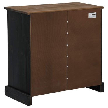 vidaXL Sideboard HALDEN με συρόμενη πόρτα Μαύρο 80x40x80cm 1 τεμ.
