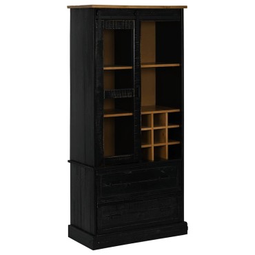 vidaXL Ντουλάπι κρασιού HALDEN με ράφια κρασιού 80x40x170cm 1 τεμ.