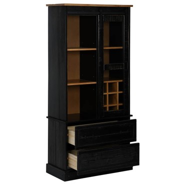 vidaXL Ντουλάπι κρασιού HALDEN με ράφια κρασιού 80x40x170cm 1 τεμ.
