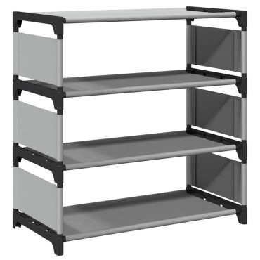 vidaXL Ράφι παπουτσιών 4 επιπέδων γκρι 54x28x55cm μη υφασμένο ύφασμα