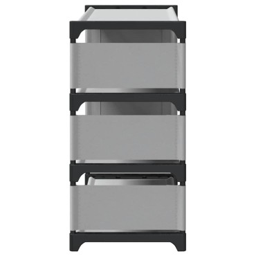 vidaXL Ράφι παπουτσιών 4 επιπέδων γκρι 54x28x55cm μη υφασμένο ύφασμα